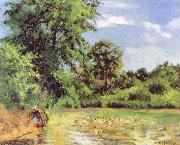Duck pond, Camille Pissarro